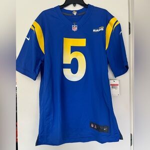 NWT Jalen Ramsey Los Angeles Rams Nike Team Vapor Limited Jersey in royal blue